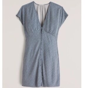 Button down polka dot mini dress